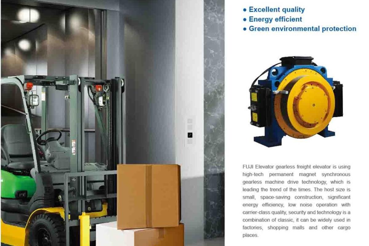 Fuji Grearless Freight Elevator